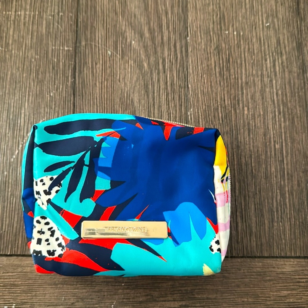 Tartan + Twine abstract cosmetic pouch
